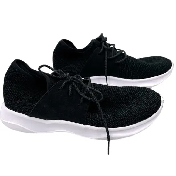 Vessi Black/White Lace Up Athletic Sneakers | Men's Size 13