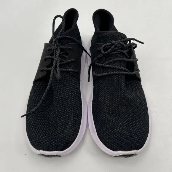 Vessi Black/White Lace Up Athletic Sneakers | Men's Size 13