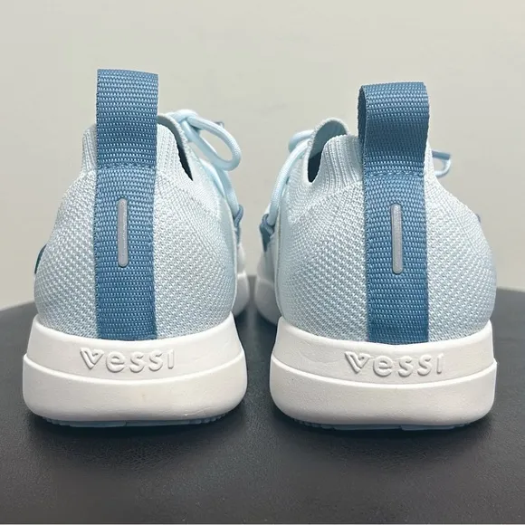 Vessi Day Daydream Blue Mens Cityscape Classic Pull On Knit Sneakers NIB 7