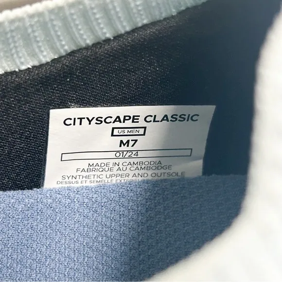 Vessi Day Daydream Blue Mens Cityscape Classic Pull On Knit Sneakers NIB 7