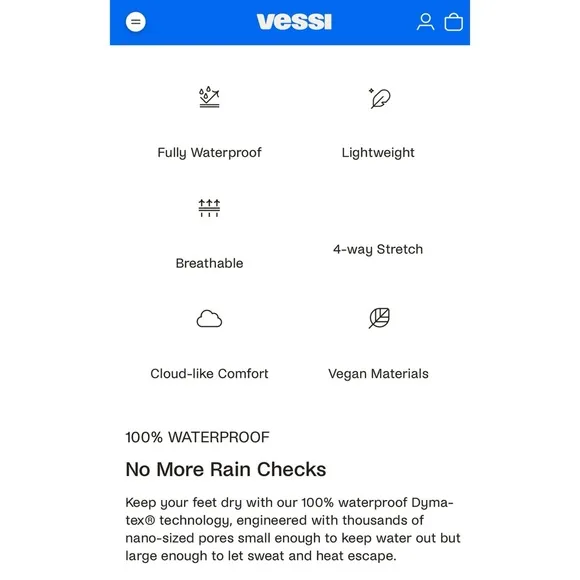 Vessi Men’s Black Knit Waterproof Sneaker