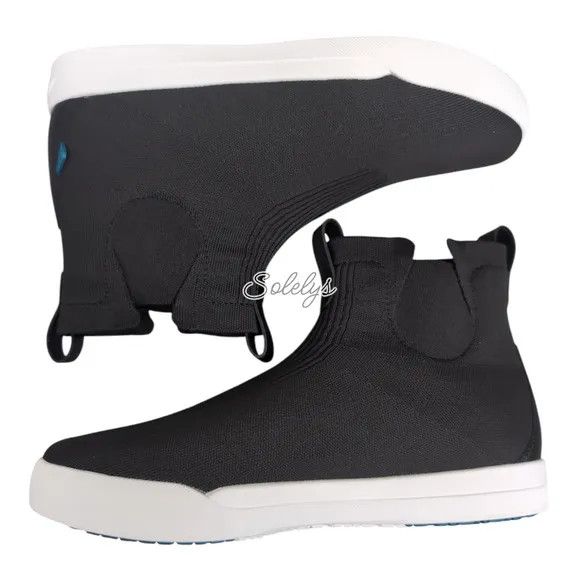 Vessi Weekend Chelsea Mens 12 Asphalt Black White Dyma-Tex Waterproof Knit Boot