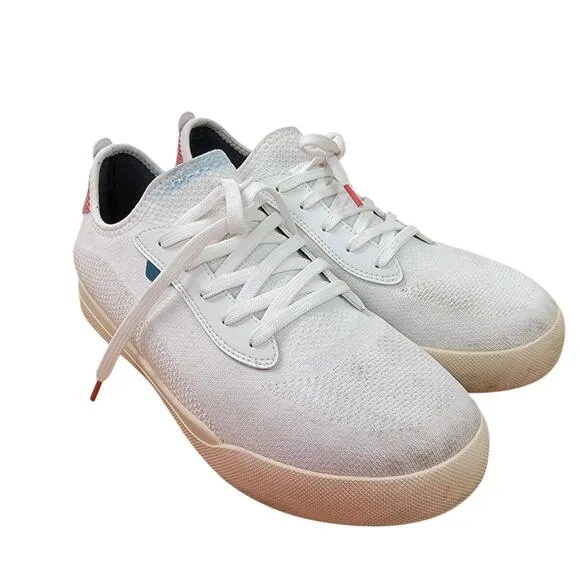 Vessi Weekend Waterproof Shoes Sneakers Running Mens Size 10 White Knit Lace