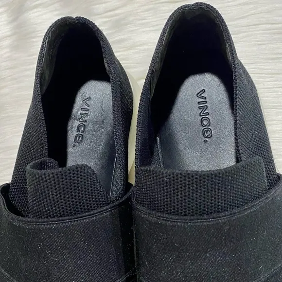 Vince Aston Slip-On Knit Sneakers in Black 8.5