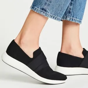Vince Aston Slip-On Knit Sneakers in Black 8.5