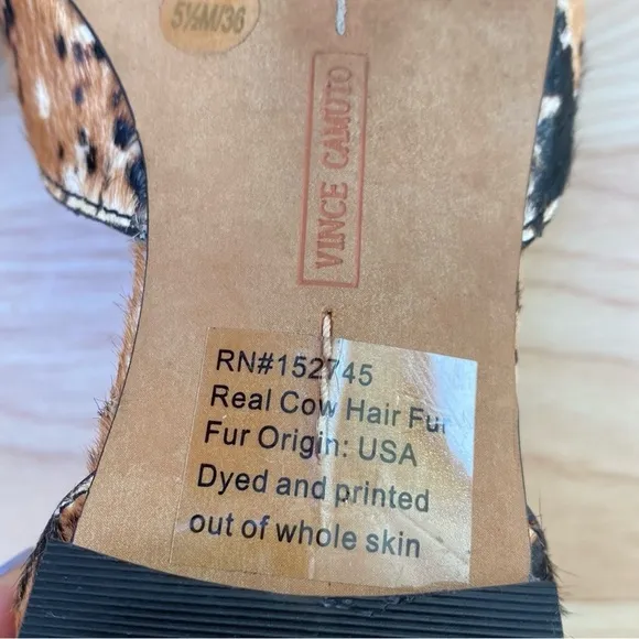 Vince Camuto Leopard Print Fur Flats