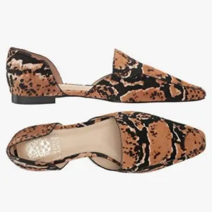 Vince Camuto Leopard Print Fur Flats