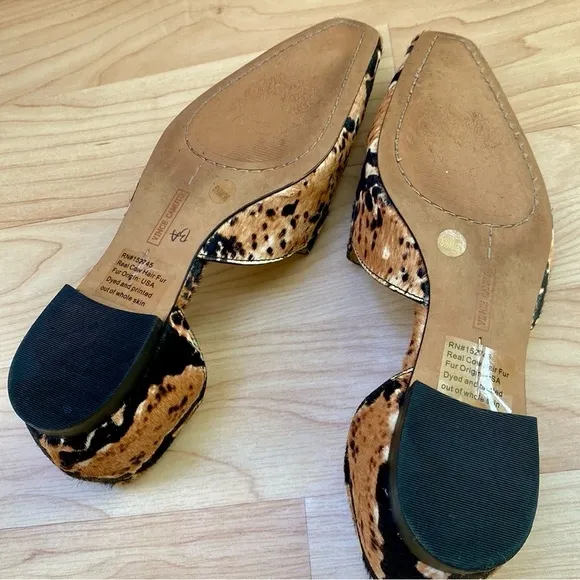 Vince Camuto Leopard Print Fur Flats