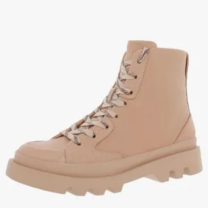 Vince Camuto Padded Insole Lug Lace Up Ankle Boots in Pink Sz 8.5 NWOB