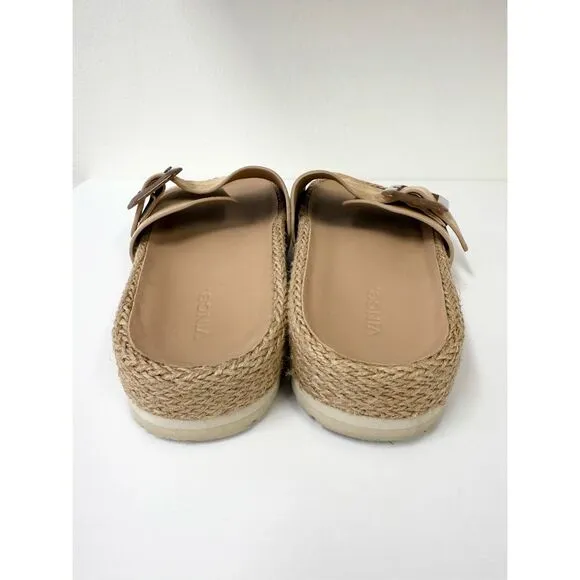 Vince Grant Women's Tan Suede Slip On Slide Sandals Size 5