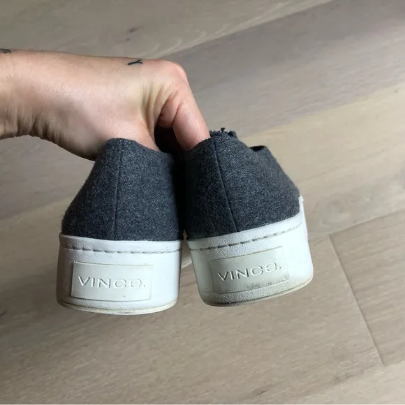 Vince Grey Knit Platform Warren Sneakers - Women’s 8