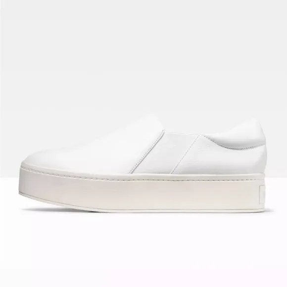 Vince off white leather Warren platform sneaker slides NEW