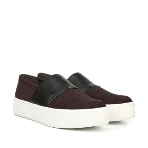 Vince. Ward Knit Leather Platform Slip On Sneakers