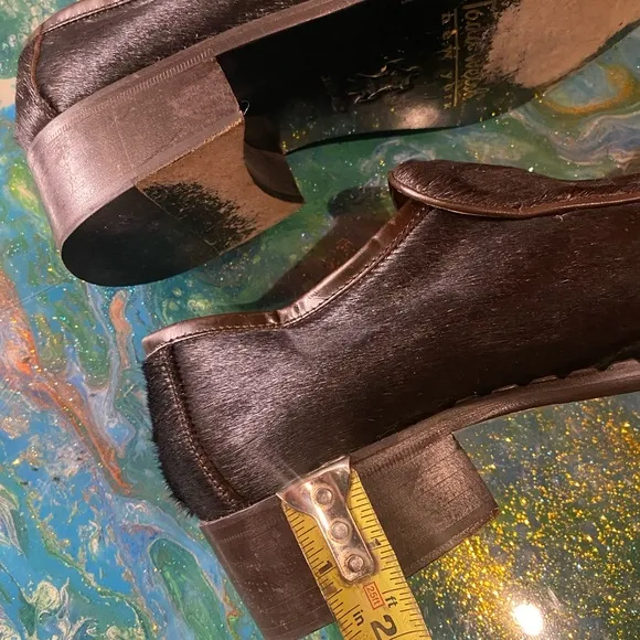 Vintage classic TODD WELSH BROWN PONY HAIR Men's Loafers SIZE 11