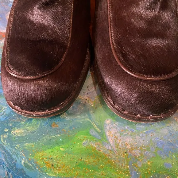 Vintage classic TODD WELSH BROWN PONY HAIR Men's Loafers SIZE 11