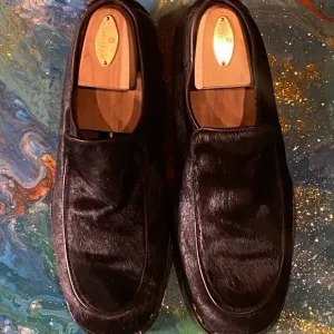 Vintage classic TODD WELSH BROWN PONY HAIR Men's Loafers SIZE 11