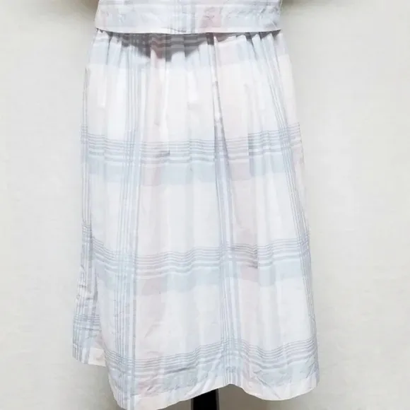 VINTAGE Joni Blair Pastel Pink Blue Checkered Plaid Cropped Top Dress Outfit