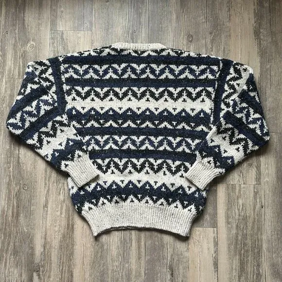 Vintage Peter England Wool Blend Knit Sweater Size Large
