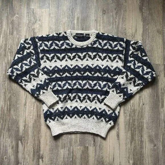 Vintage Peter England Wool Blend Knit Sweater Size Large