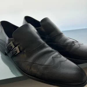Vintage Versace Monk Strap Loafers with Sleek Slip-On Design
