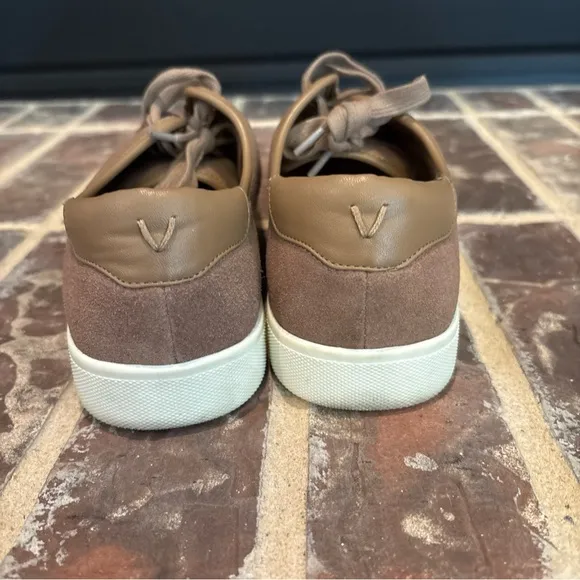 Vionic Brinley Womens size 8.5 Brown Suede Sneakers Lace Up Shoes Comfort Walk