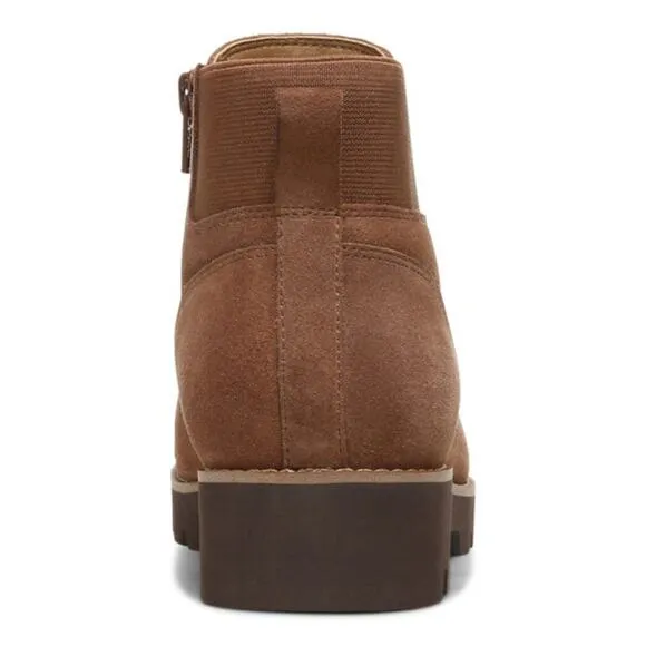Vionic Brionie Chelsea Boot Monks Robe Suede 6 Wide NWOB