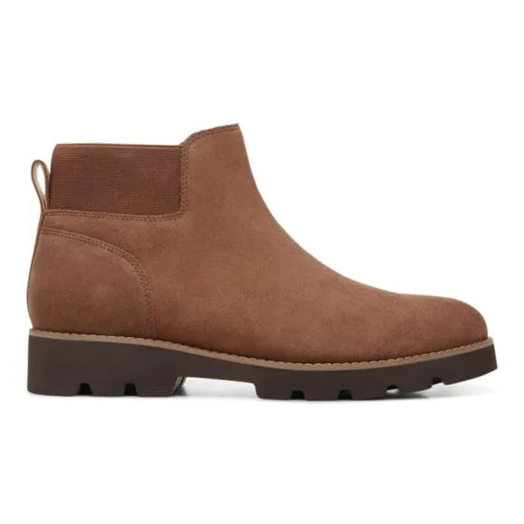Vionic Brionie Chelsea Boot Monks Robe Suede 6 Wide NWOB