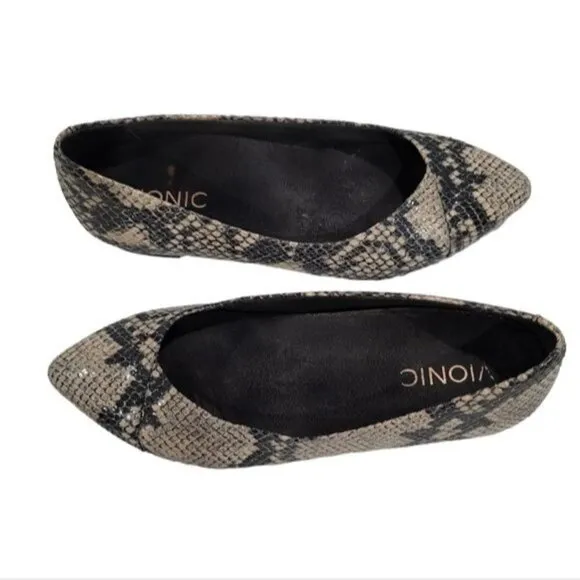 VIONIC Caballo Faux Snakeskin Flat shoes Size 5