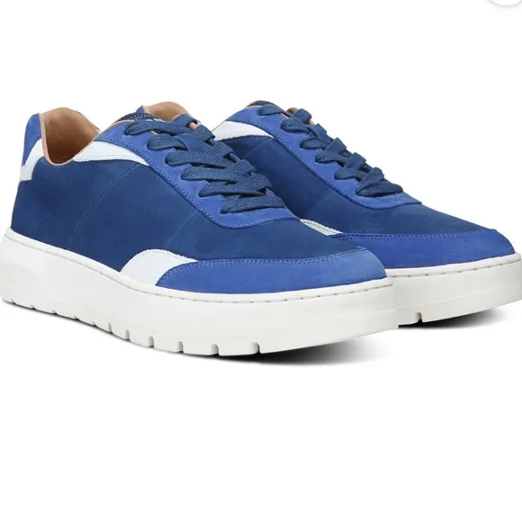 Vionic Elsa Women's blue suede leather Lace Up Casual Shoes size 8 sneakers