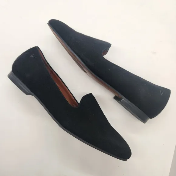 Vionic flats women's 11 black suede loafers Willa formal arch support new $130
