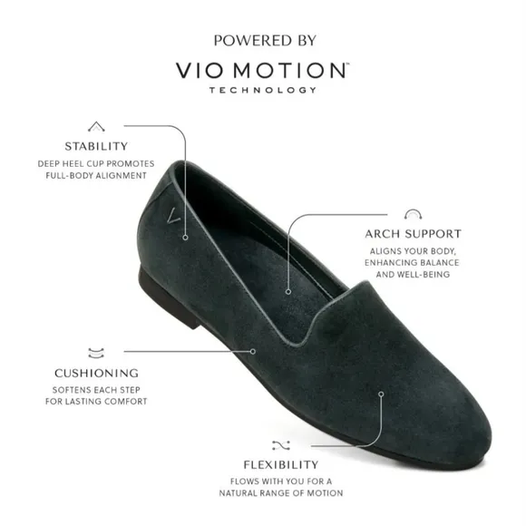 Vionic flats women's 11 black suede loafers Willa formal arch support new $130