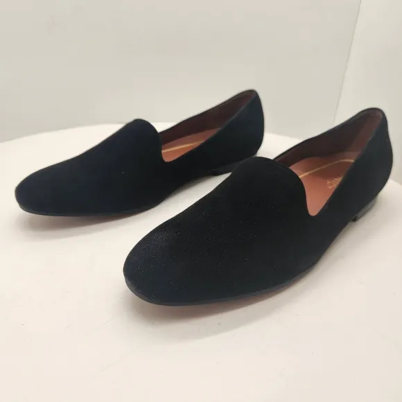 Vionic flats women's 11 black suede loafers Willa formal arch support new $130