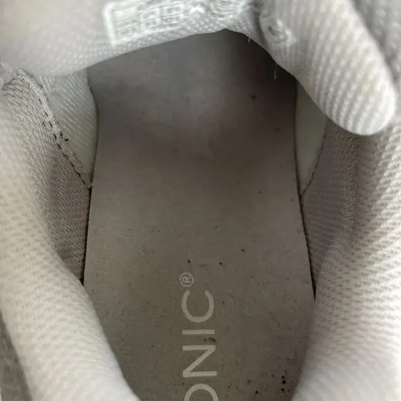 Vionic Men's Sneakers 10.5 Grey Walk Albert Suede Leather Hook &amp; Loop Shoes