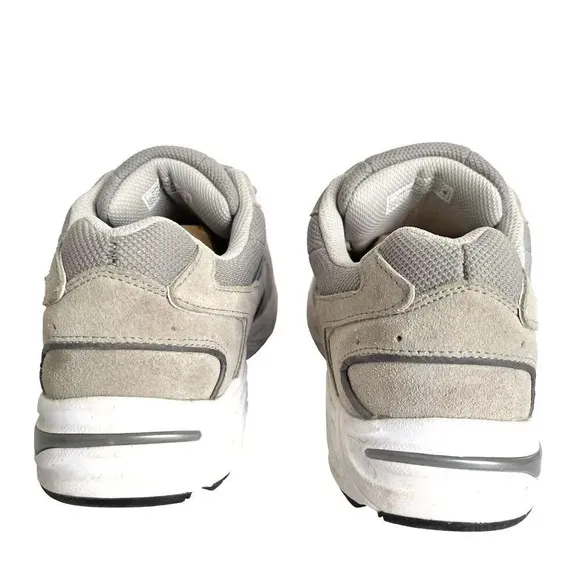 Vionic Men's Sneakers 10.5 Grey Walk Albert Suede Leather Hook &amp; Loop Shoes