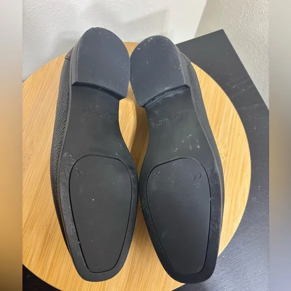 Vionic Sellah Women’s Size 8 Black Pebble Leather Slip On Loafers Office Career