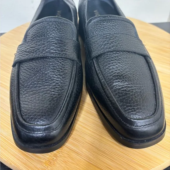 Vionic Sellah Women’s Size 8 Black Pebble Leather Slip On Loafers Office Career