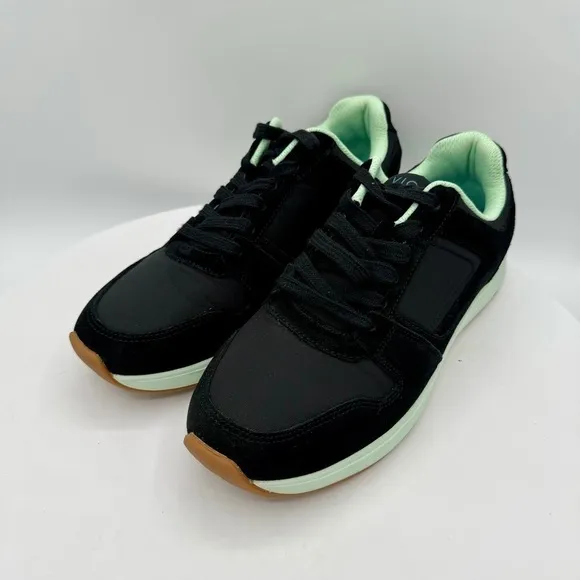 VIONIC SHAYLA WOMENS SNEAKERS SIZE 8.5  COLOR BLACK SUEDE NYLON NWT