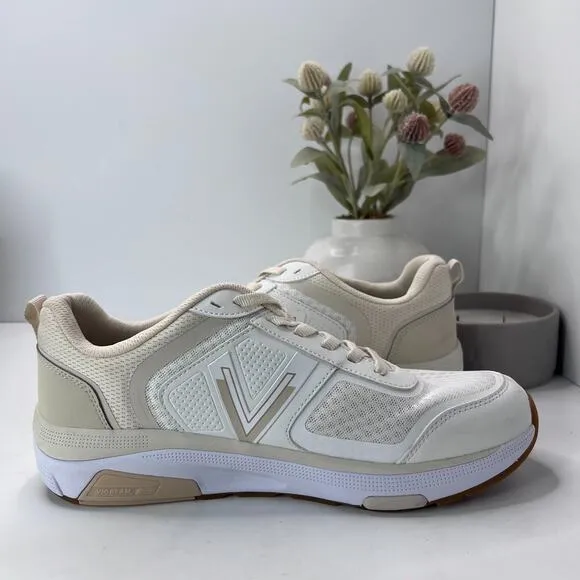 Vionic Walk Strider 001 Lace Up Sneaker Cream/Gold Low Top Women's 11 Tried On