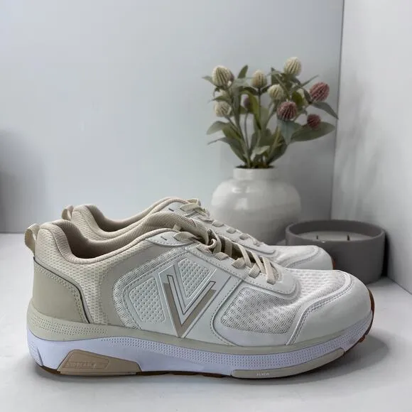 Vionic Walk Strider 001 Lace Up Sneaker Cream/Gold Low Top Women's 11 Tried On