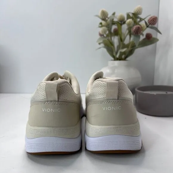 Vionic Walk Strider 001 Lace Up Sneaker Cream/Gold Low Top Women's 11 Tried On