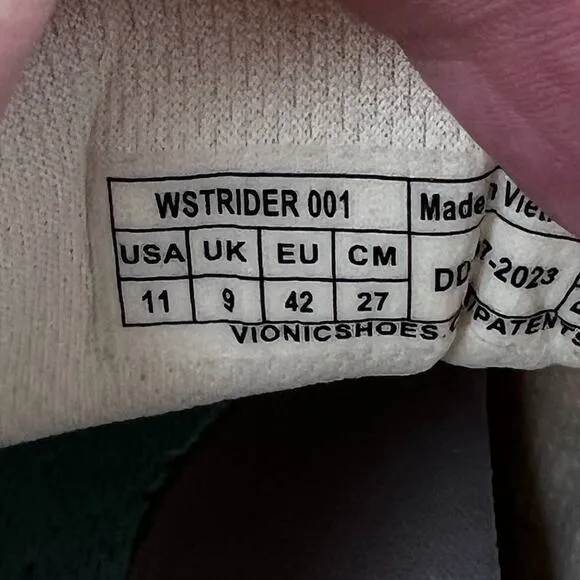 Vionic Walk Strider 001 Lace Up Sneaker Cream/Gold Low Top Women's 11 Tried On