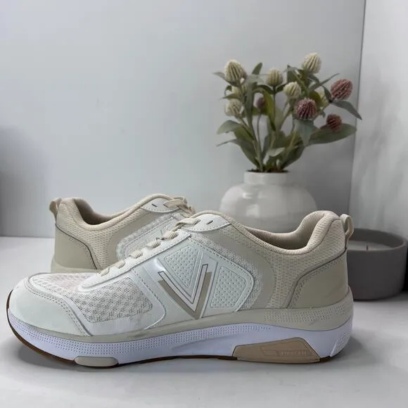 Vionic Walk Strider 001 Lace Up Sneaker Cream/Gold Low Top Women's 11 Tried On
