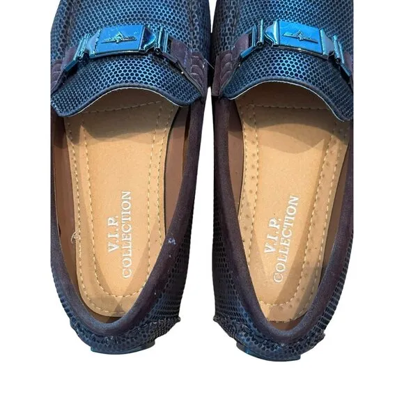 VIP Men's 8 Penny Loafers Moccasin Driving Shoes Slip On Flats Boat Shoes