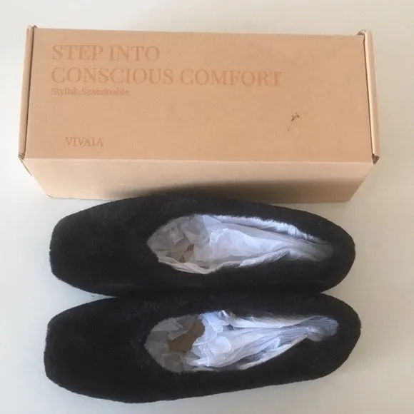 VIVAIA Margot 2.0 Black Mink Faux Fur Women's 39.5
