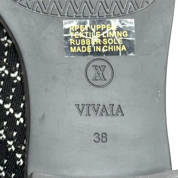 Vivaia Ryan Pro Chelsea Ankle Boots Womens EU 38 US 7 7.5 Black Tweed Square Toe