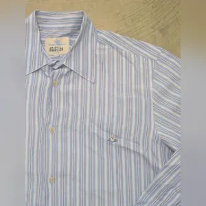 Vivienne Westwood Blue Striped Men's Shirt, Large