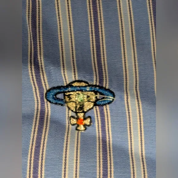 Vivienne Westwood Blue Striped Men's Shirt, Large