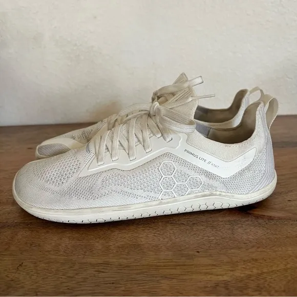 Vivobarefoot PRIMUS LITE KNIT WHITE WOMENS SNEAKERS SIZE EUR 38