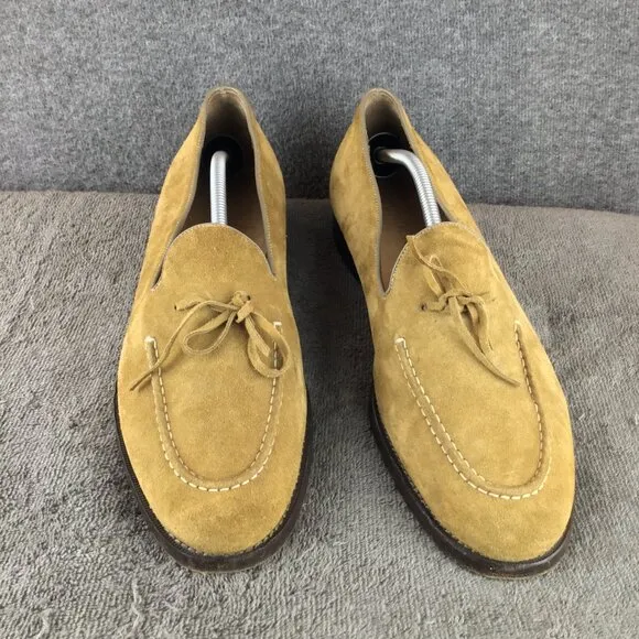 VTG Founders Made in Italy Men's String Loafers Sz 13 Camel
