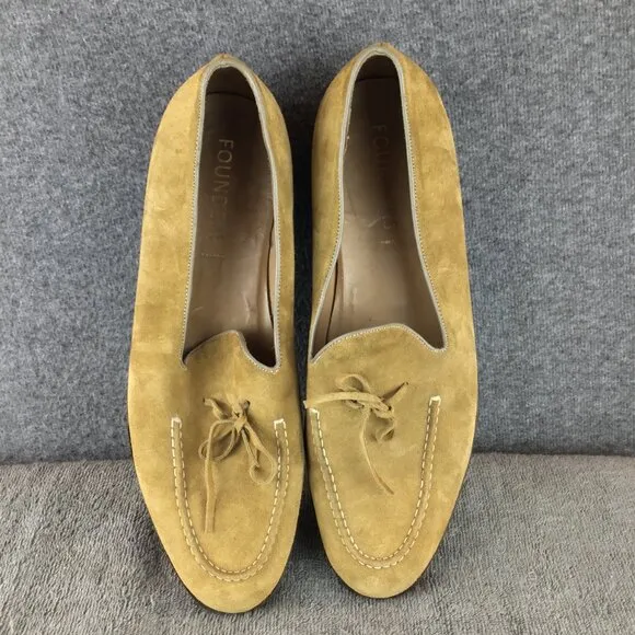 VTG Founders Made in Italy Men's String Loafers Sz 13 Camel